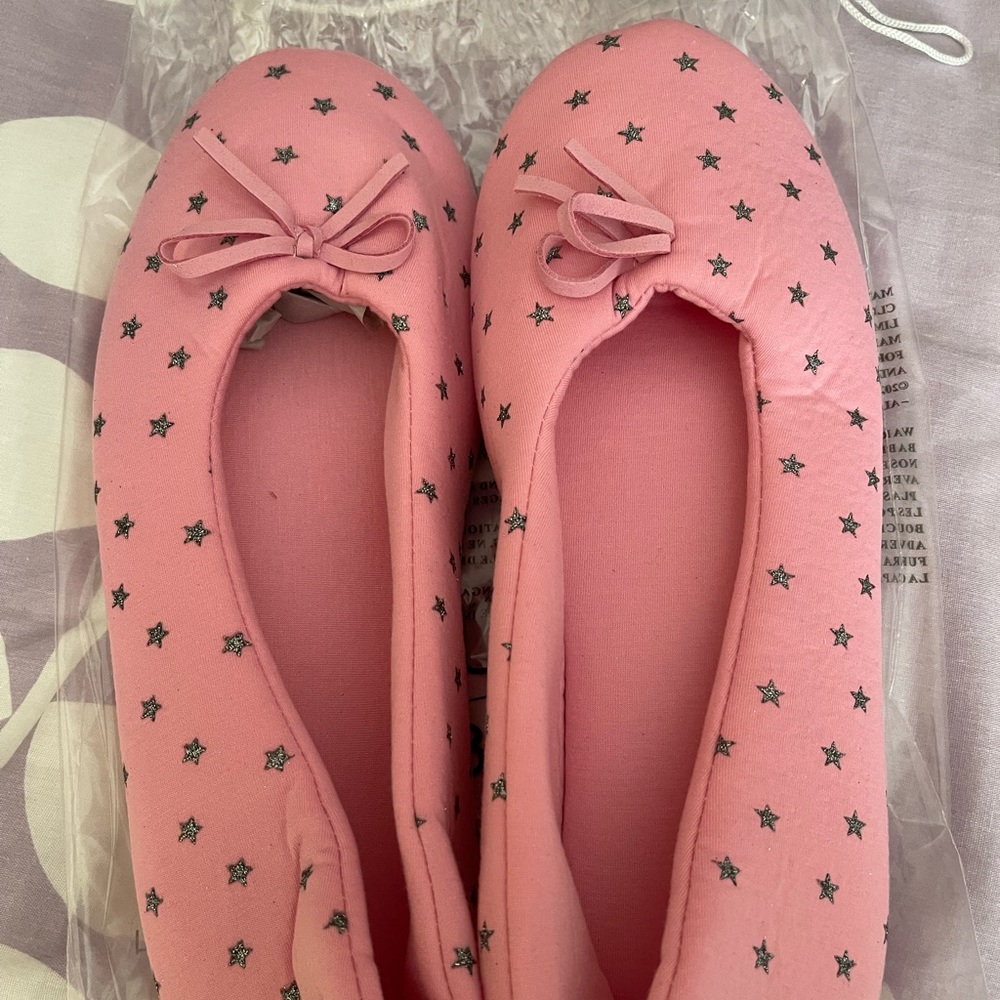 NWT. Avon Studio 1886. Ballet slippers. Pink, Gray. $11 each/$20 for two.